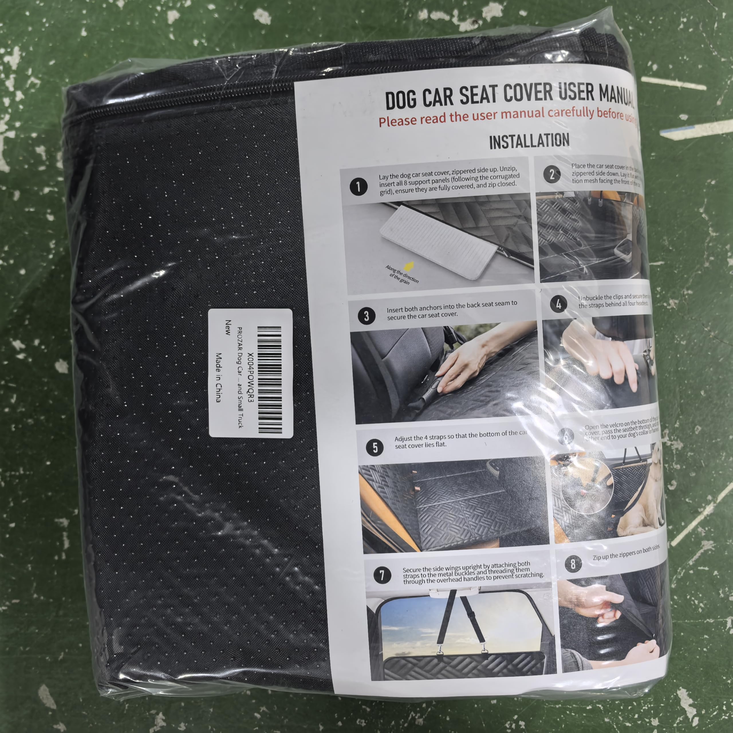 PROZAR easy-to-clean dog car seat cover protecting upholstery
