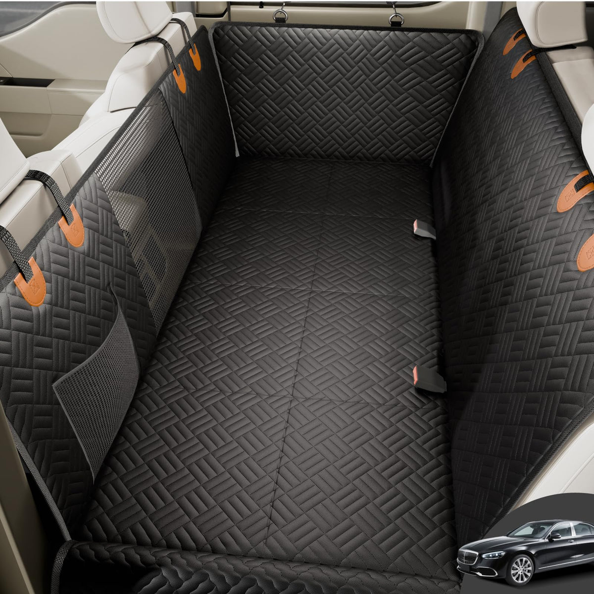 PROZAR dog car seat cover with waterproof protection on back seats