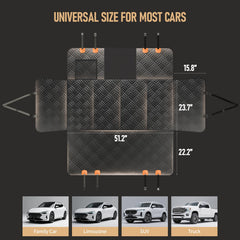 PROZAR waterproof scratch-proof seat cover shields seats from mud, hair, and claws.