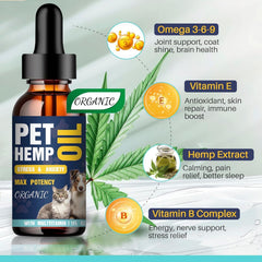 PROZIMA Hemp Oil for Dogs and Cats 3-Pack dropper use supports stress relief.
