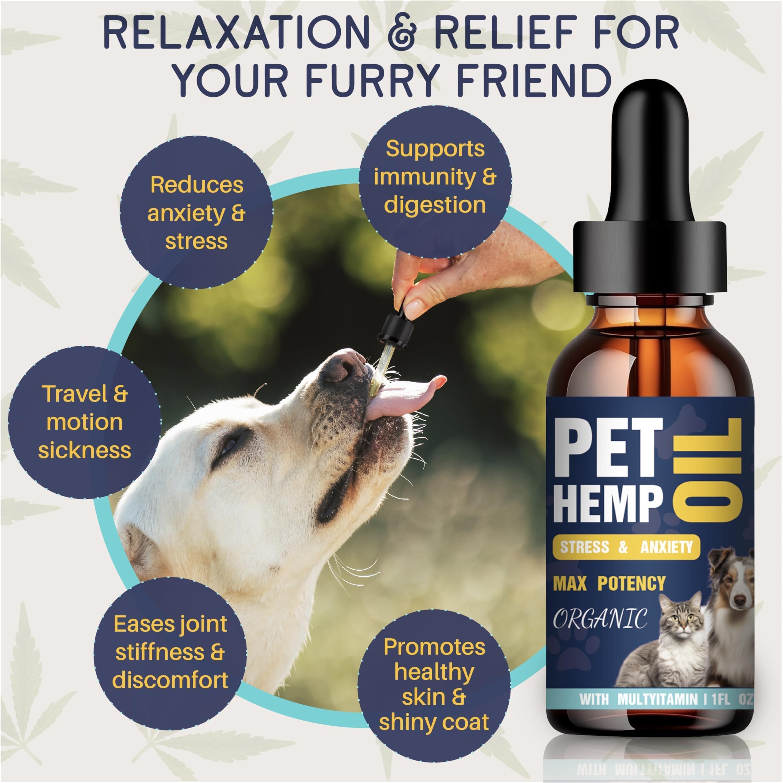 PROZIMA Hemp Oil for Dogs and Cats 3-Pack packaging side highlights organic origin.