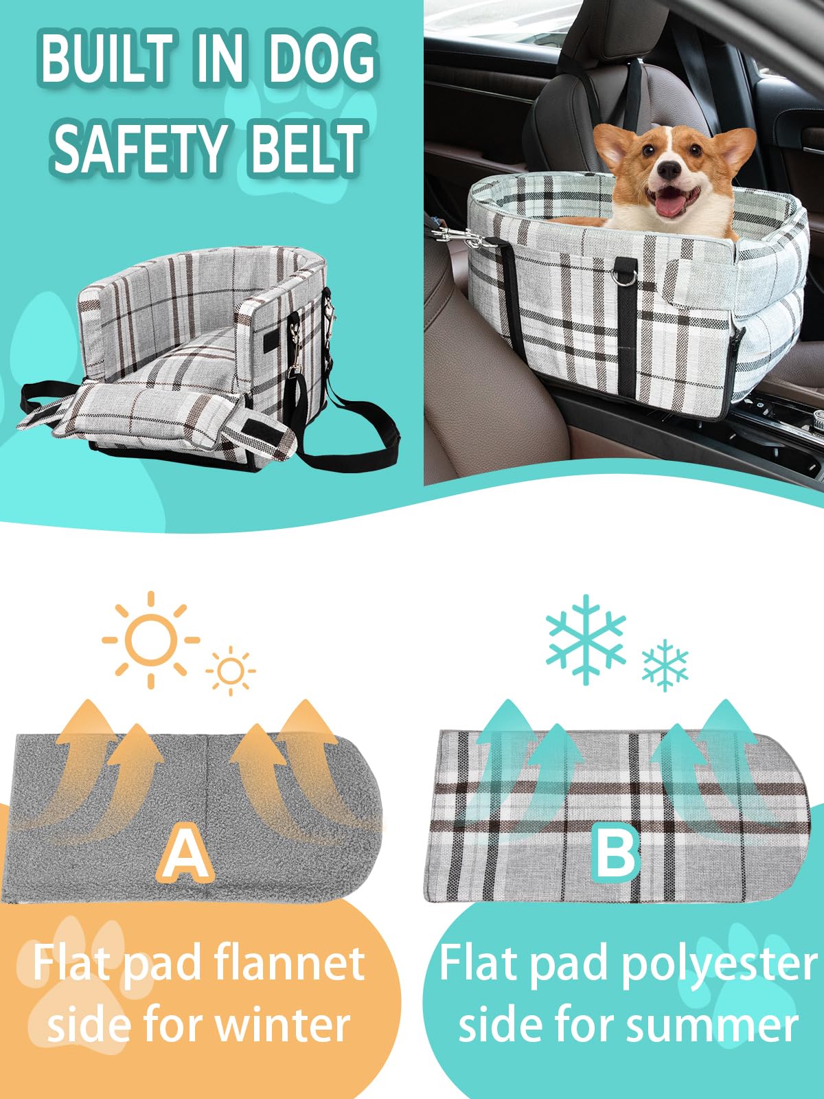 Prpeko detachable pad is washable for tidy vehicle interiors