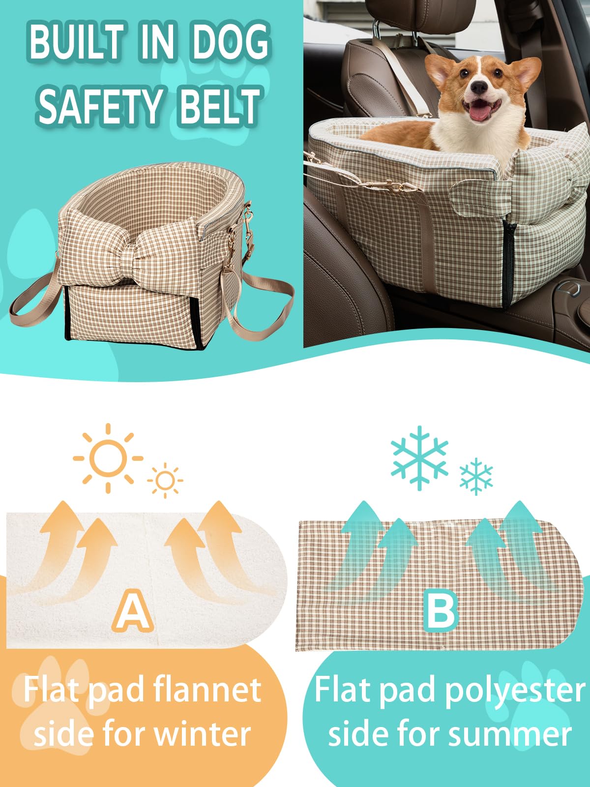 Prpeko seat fits most consoles, keeping your small pet comfy