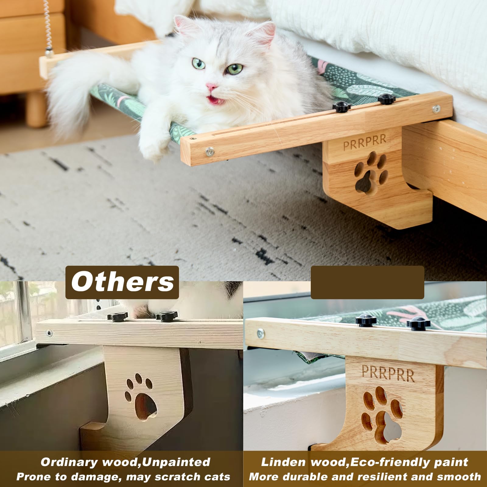 PRRPRR cat window perch easy-install with 90 percent pre-assembled setup