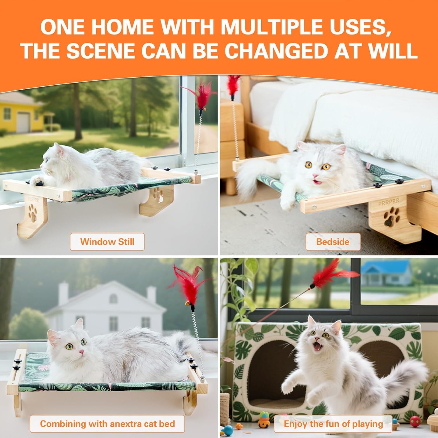 PRRPRR cat window perch doubles as a cozy multi-use cat bed