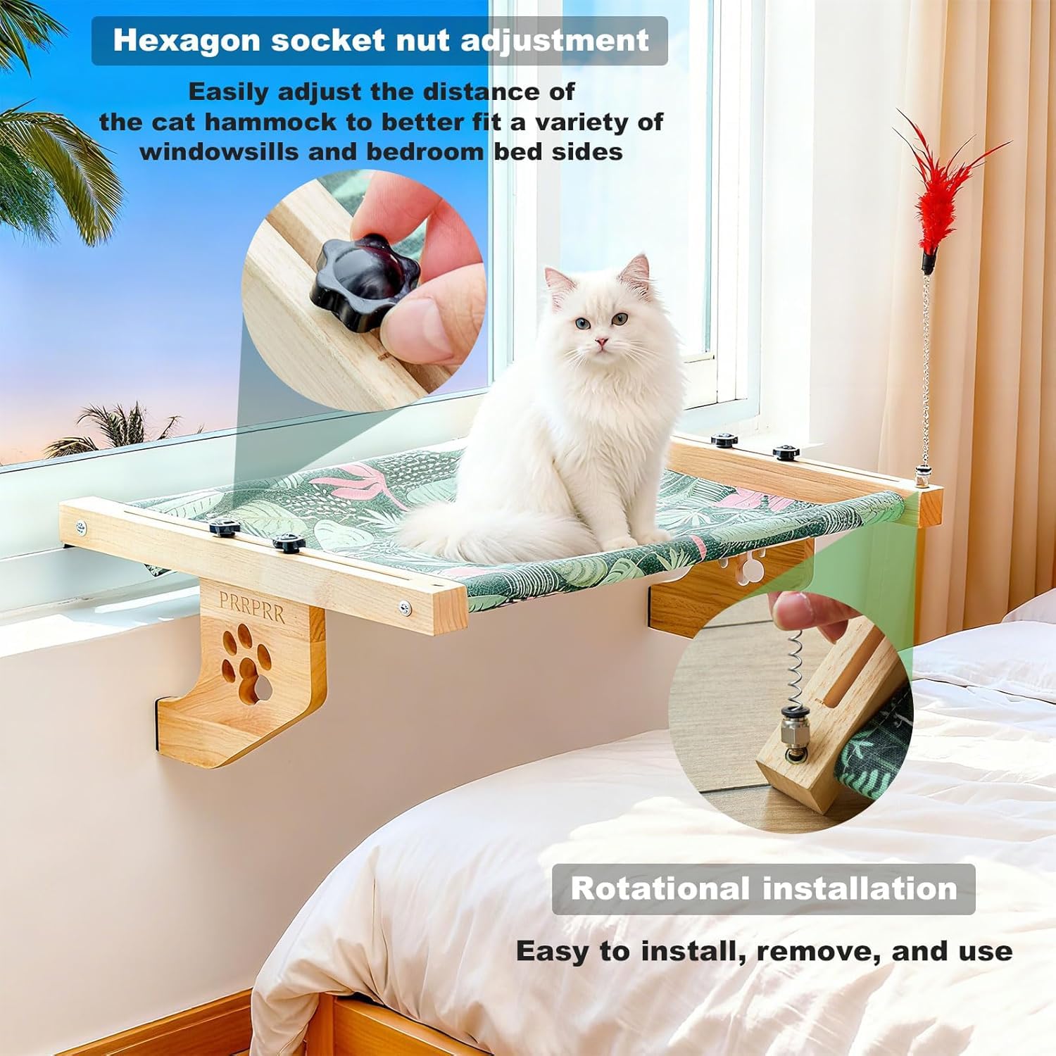 PRRPRR cat window perch versatile space for windowsill, desk, or cabinet