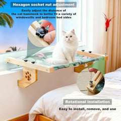 PRRPRR cat window perch versatile space for windowsill, desk, or cabinet