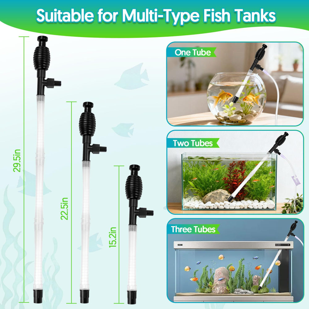 PRSATHM filter-net prevents gravel and small fish from being siphoned.