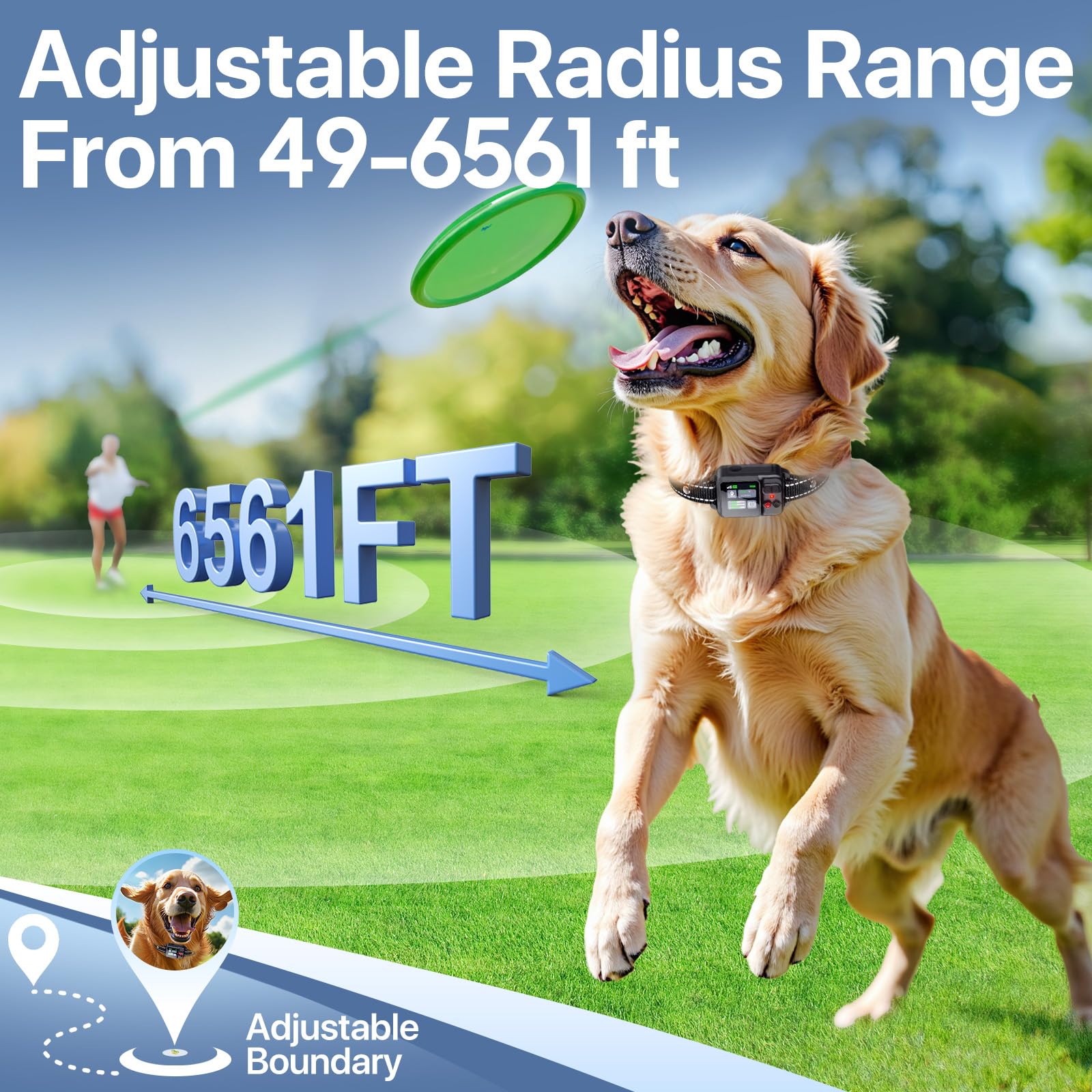 PRTRLFC simple controls and lightweight collar for easy travel.