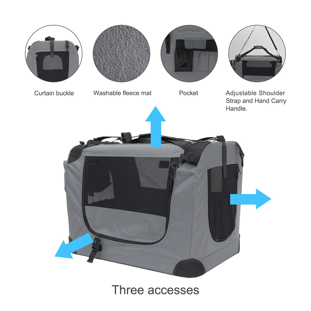Prutapet large cat carrier breathable mesh promotes fresh air flow