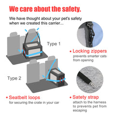 Prutapet large cat carrier interior space ideal for standing and turning
