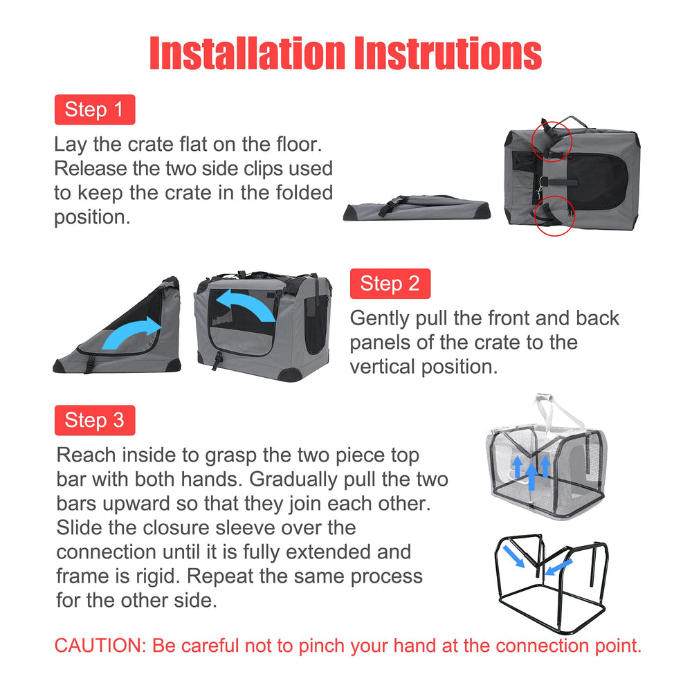Prutapet large cat carrier safety lock protects against escapes