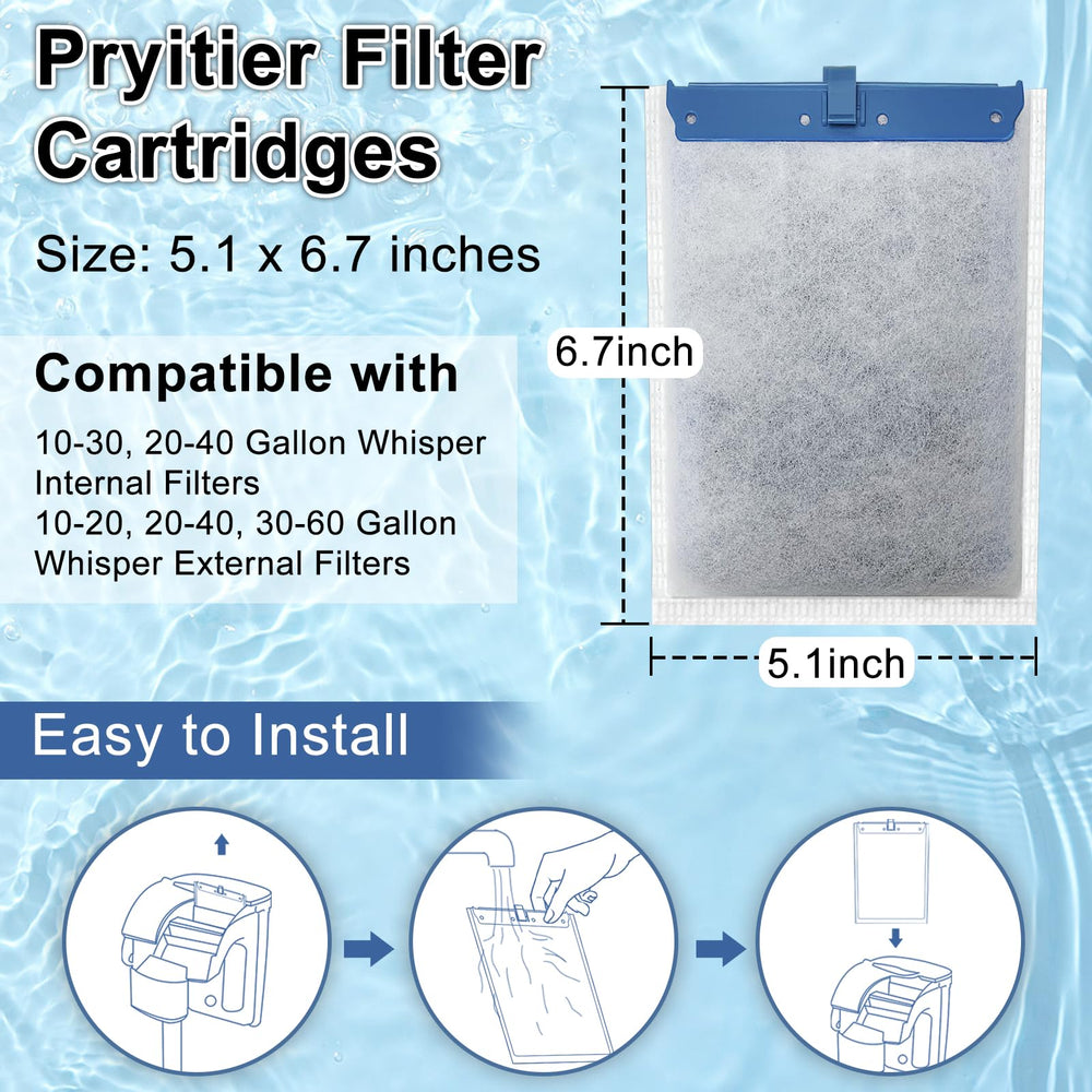Pryitier 10-pack cartridge showcases long-lasting filtration for home aquariums