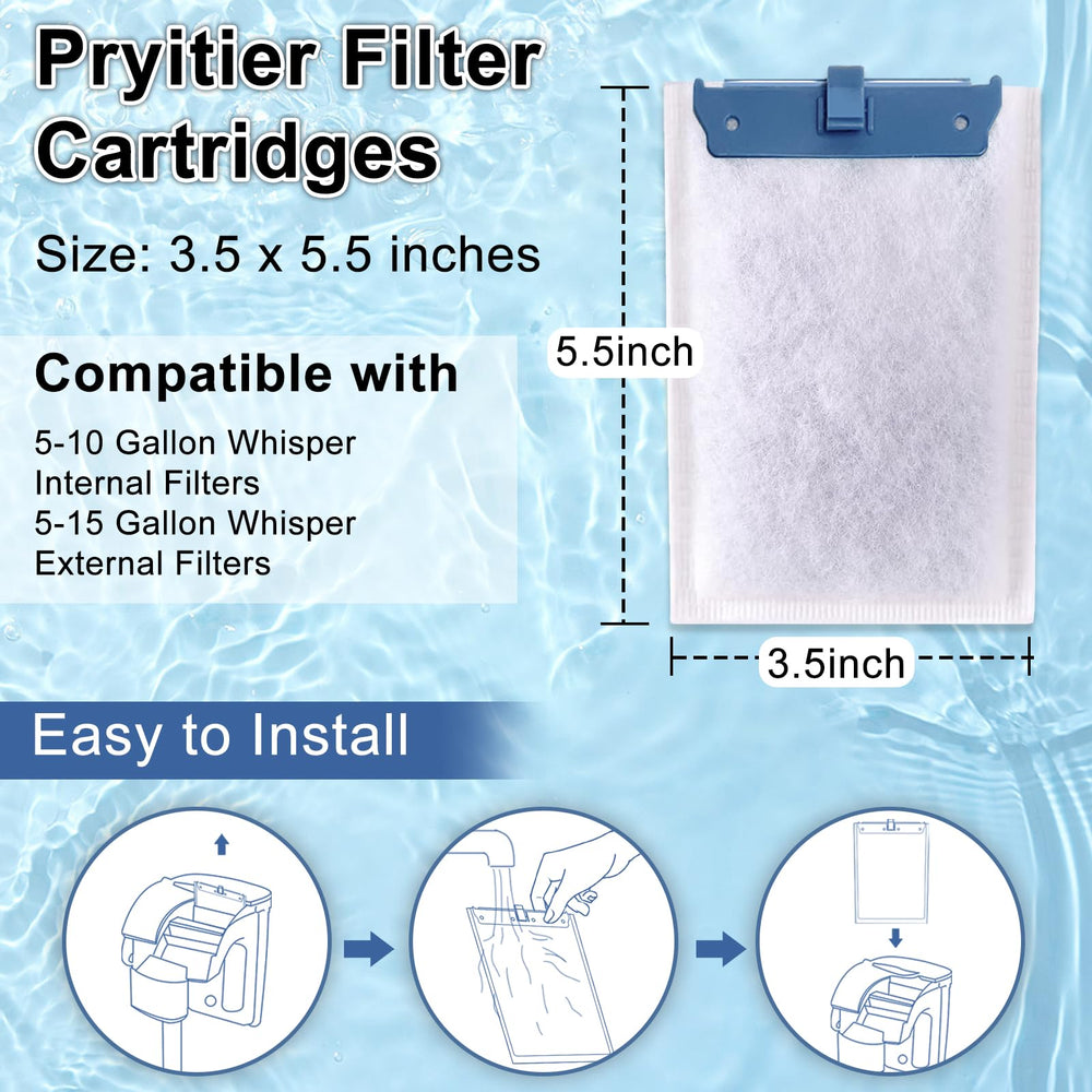 Pryitier cartridge for ReptoFilte 20 gal units supports stable water with regular changes.