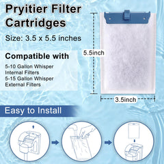 Pryitier cartridge for ReptoFilte 20 gal units supports stable water with regular changes.