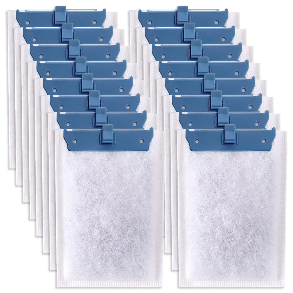 Pryitier 16-pack filter cartridge for Whisper compatibility enhances filtration for clear aquarium water.