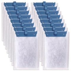 Pryitier 16-pack filter cartridge for Whisper compatibility enhances filtration for clear aquarium water.