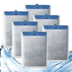 Pryitier six-pack filter cartridge compatible with Whisper for clearer aquarium water.