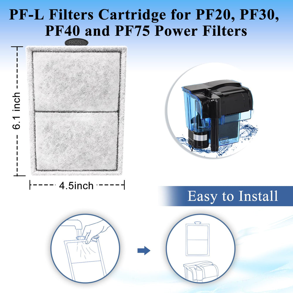 Dense mesh filtration improves particle capture in Pryitier PF-L cartridges.