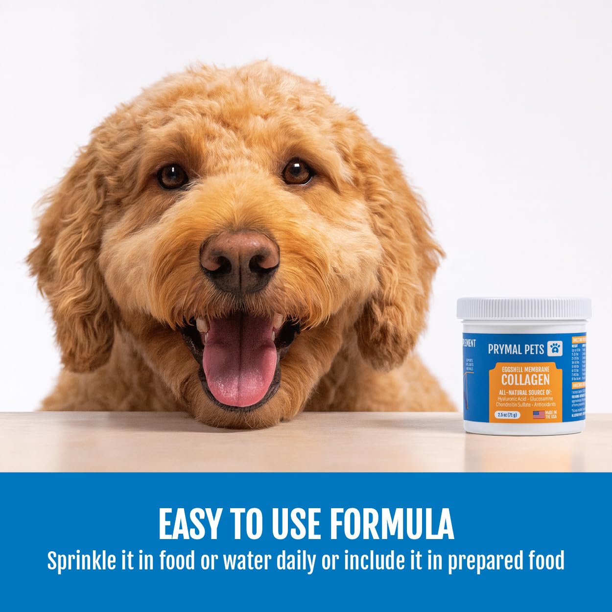 Prymal Pets easy-to-use powder supports digestion and gentle absorption.