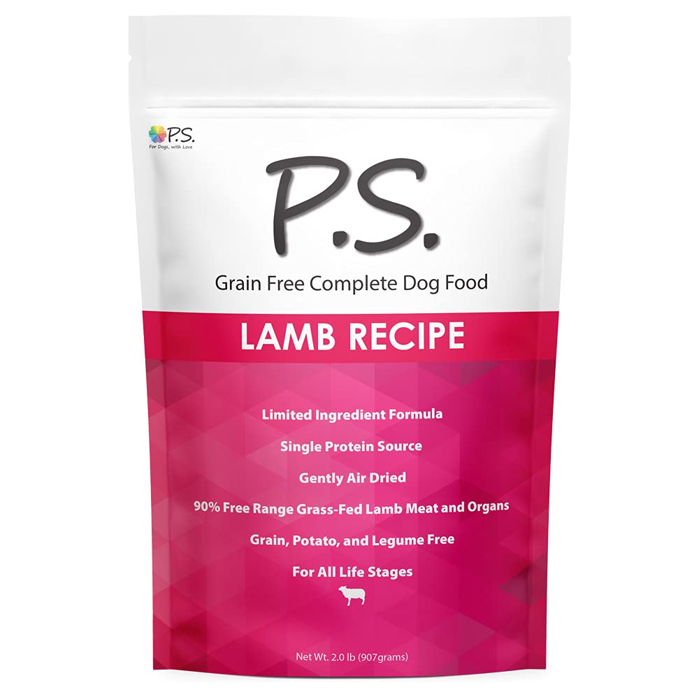 P.S. for Dogs with Love air-dried lamb bites provide tasty, hypoallergenic nutrition for sensitive dogs