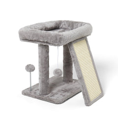 Psicway 17.1-inch cat tree assembly view for quick setup and sturdy build