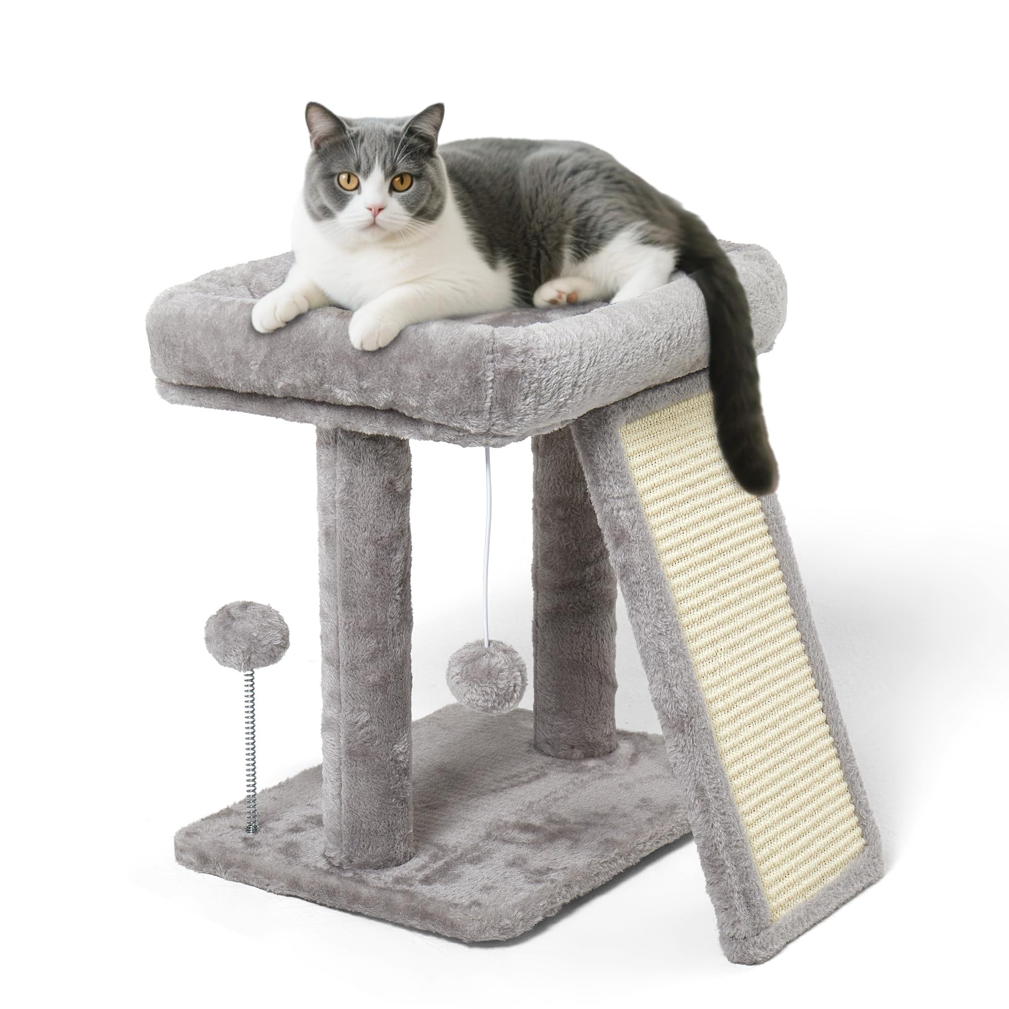 Psicway cat tree top platform soft cushion for cozy naps