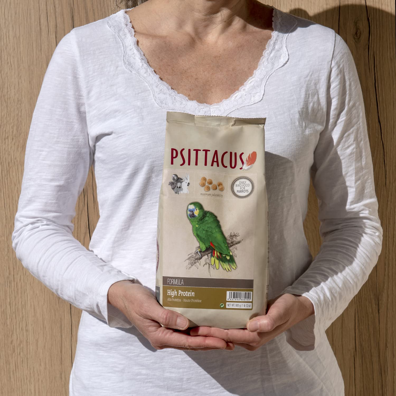 European-made Psittacus logo signals premium quality and safety.