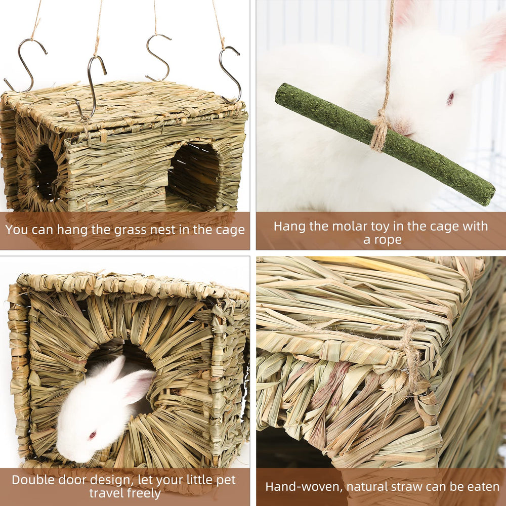 PStarDMoon Bunny Grass House chew and forage items support natural activity.