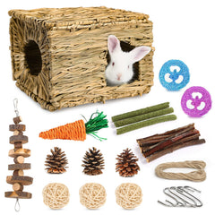 PStarDMoon Bunny Grass House exterior shows natural hideaway for play and rest.