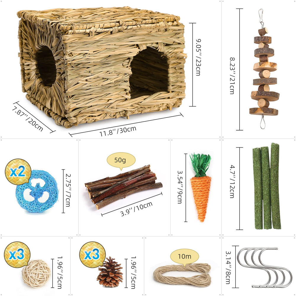 PStarDMoon Bunny Grass House interior cozy nest for napping and chewing.