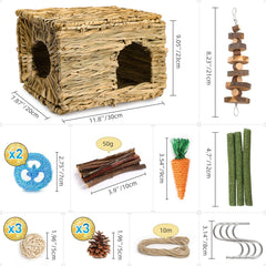 PStarDMoon Bunny Grass House interior cozy nest for napping and chewing.
