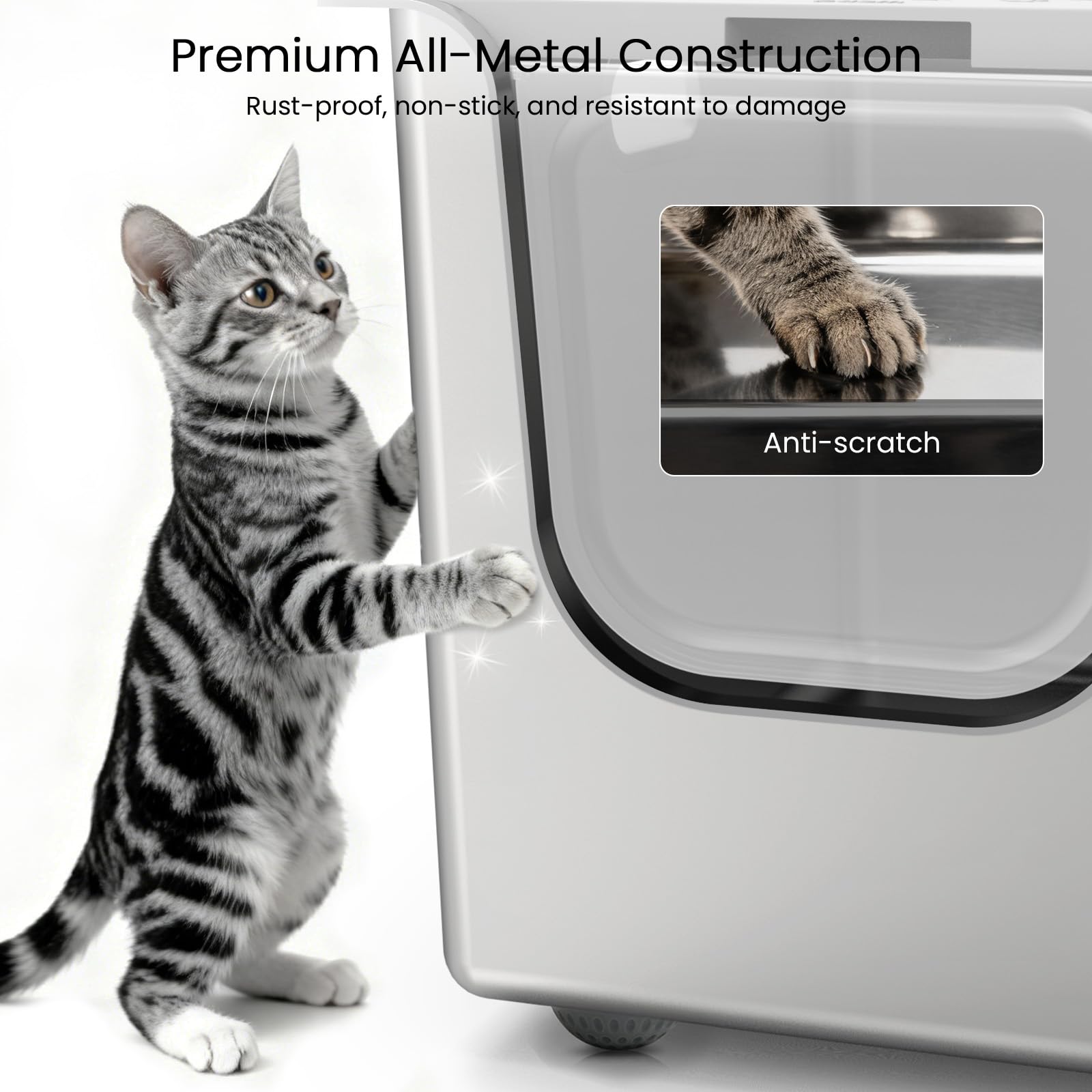 PTFFF detachable lid aids odor control and easy cleaning between uses.
