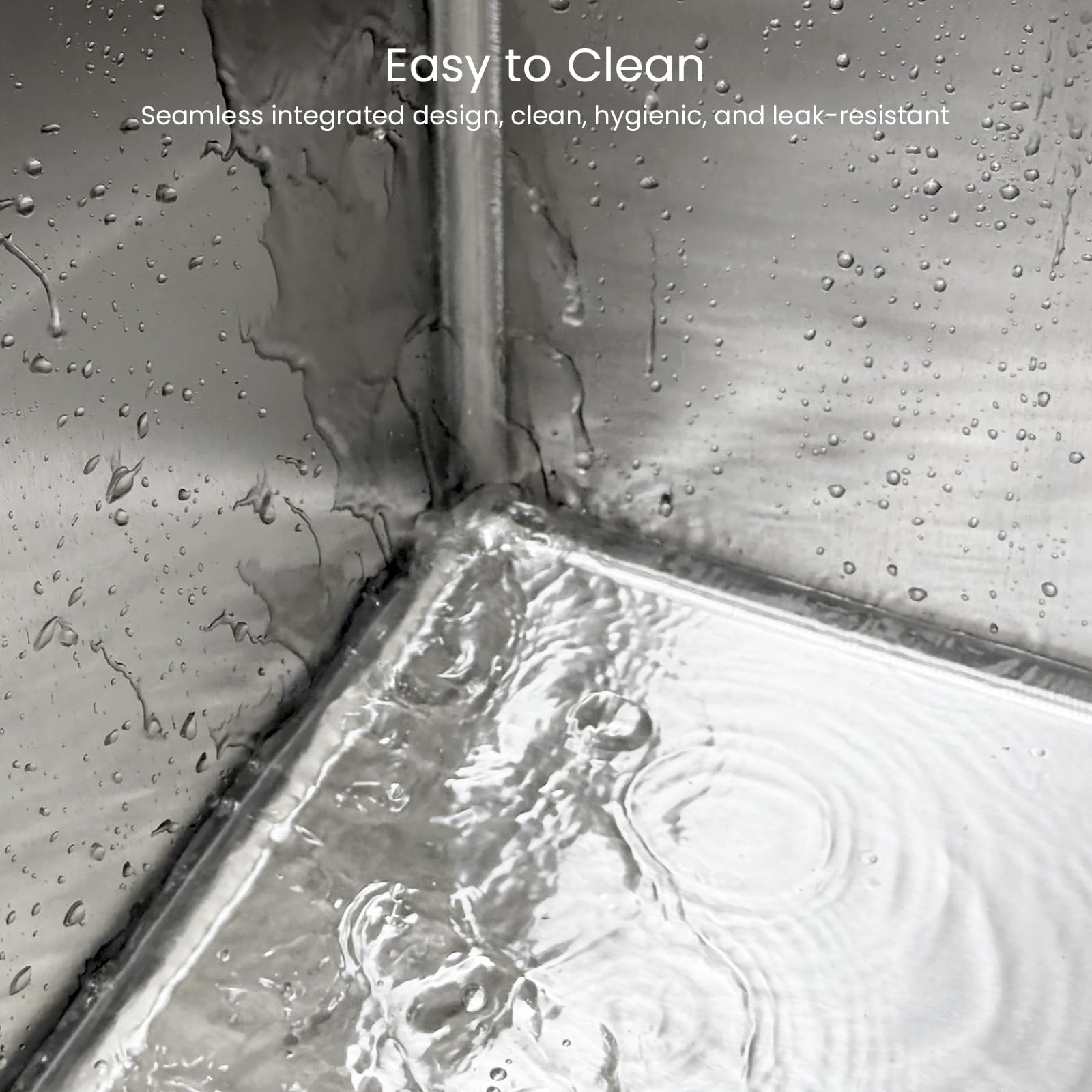 PTFFF easy-clean metal litter tray resists stains and odor retention.