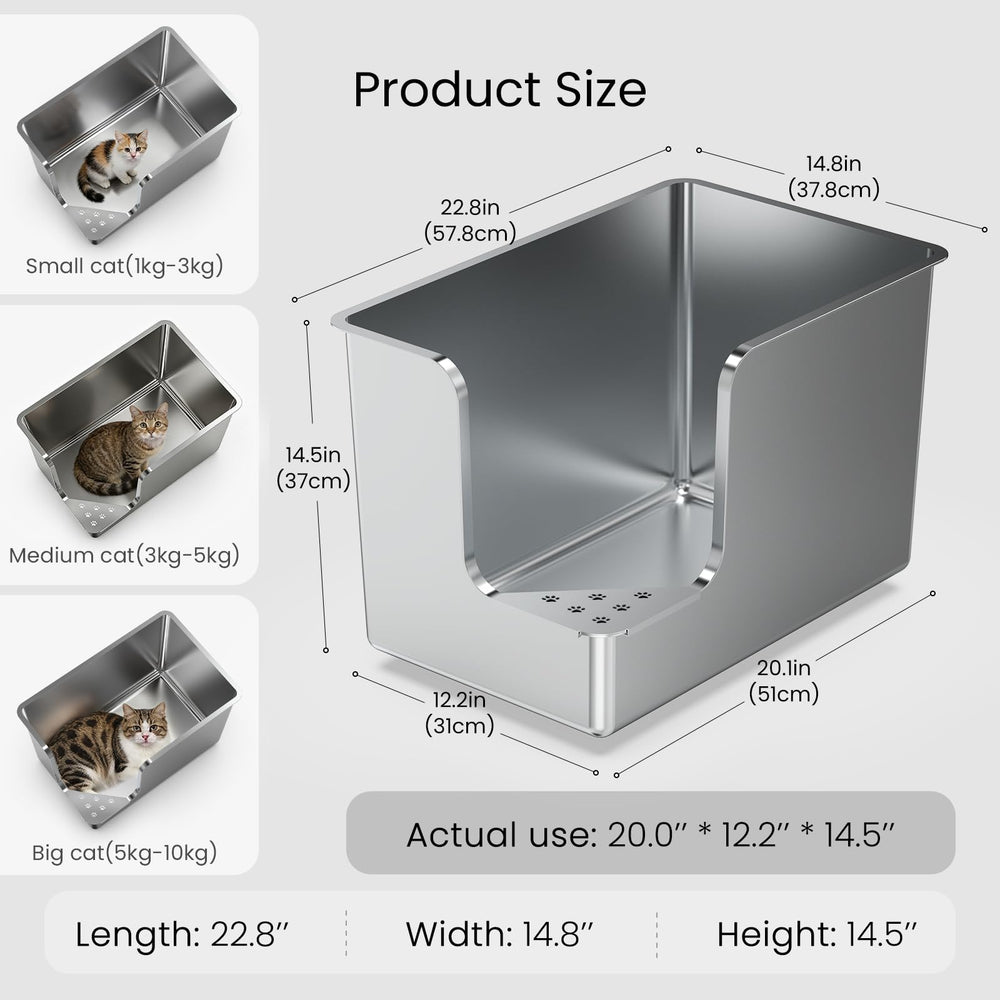 PTFFF corner entry design keeps litter inside and pets safe