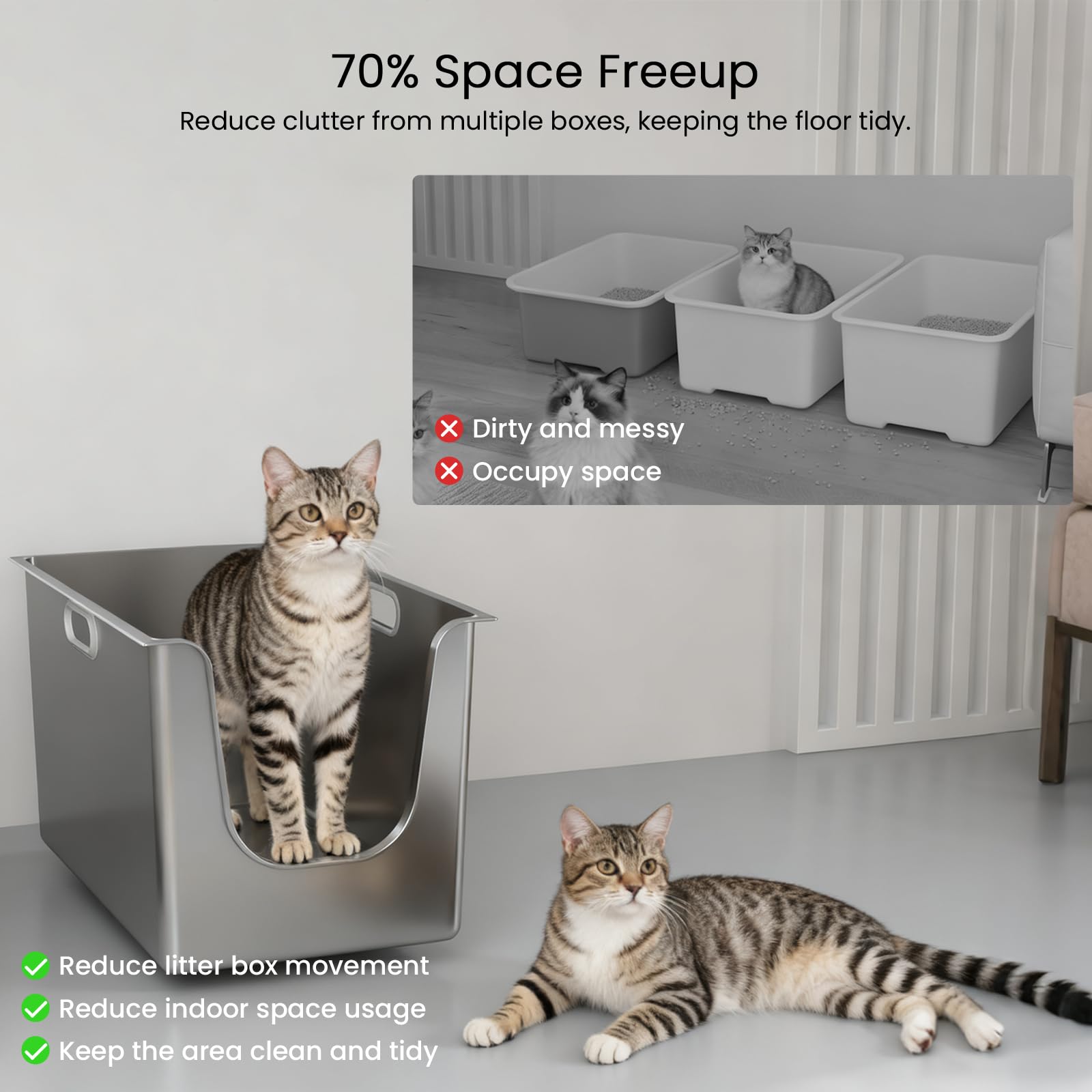 PTFFF upgraded packaging protects the litter box during shipping.