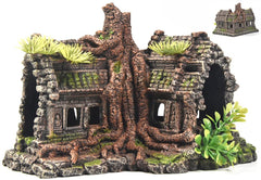 PTFJZ large fish tank ornament with betta cave provides a cozy shelter for shy fish.