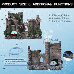 PTFJZ castle bubbler decor base detail, demonstrating stable placement