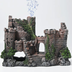 PTFJZ castle bubbler decor top view, adding realism to the tank ambience