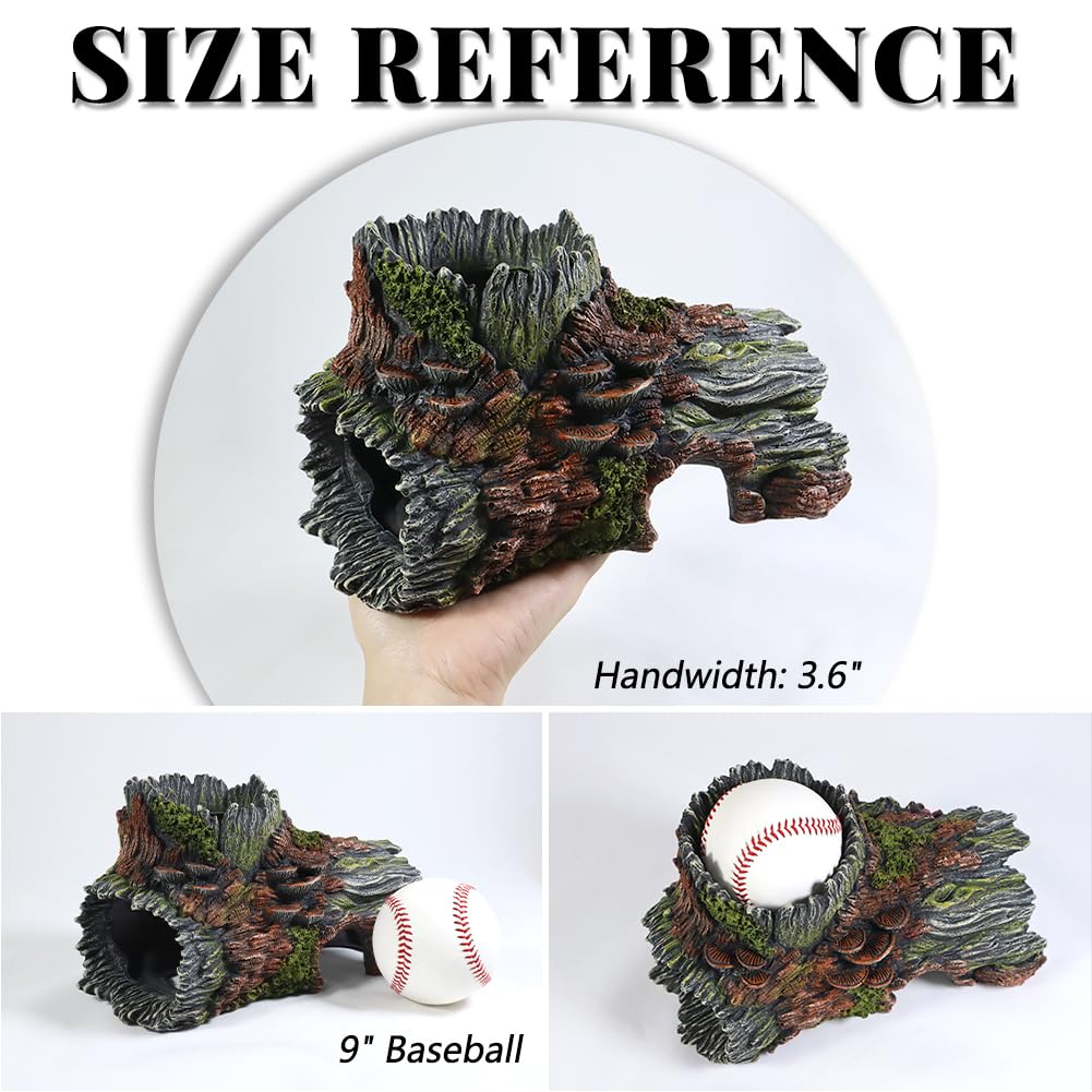 PTFJZ resin trunk texture mimics natural driftwood for realistic aquarium aesthetics.