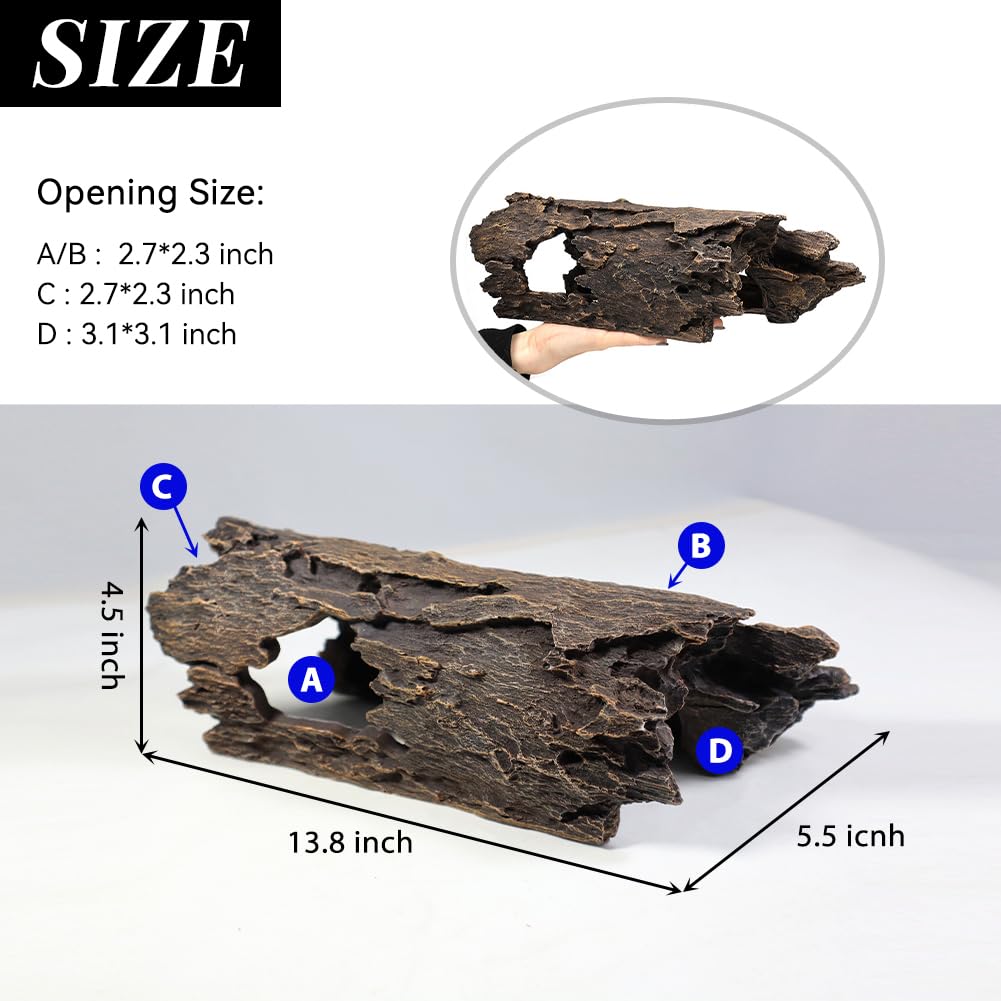 PTFJZ reptile house shelter decor suits terrariums and aquariums alike.