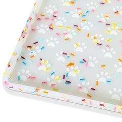 Ptlom dog food mat anti-slip keeps bowls secure and floors clean.