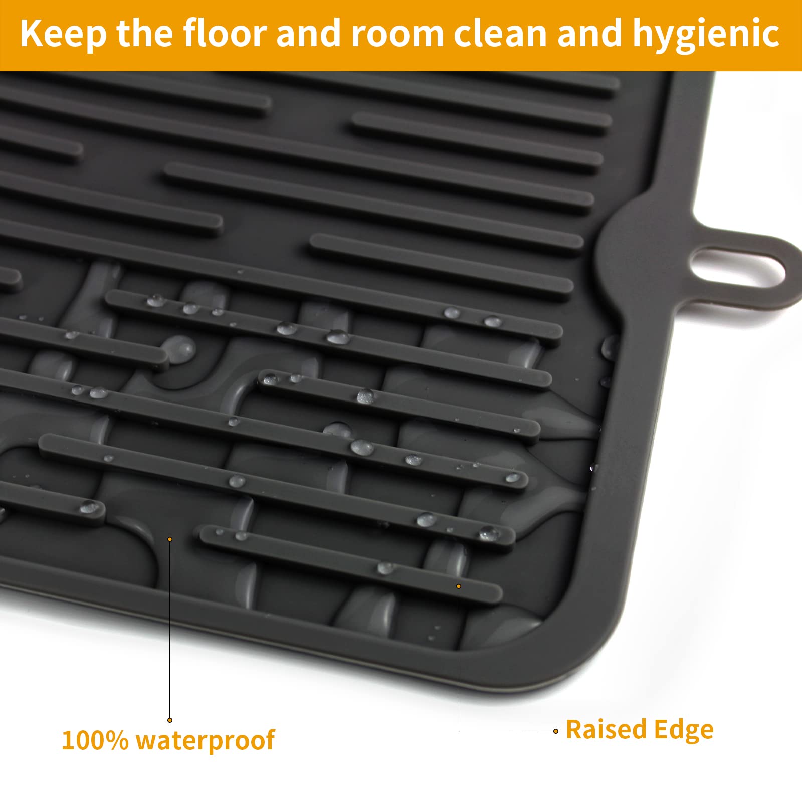 Ptlom pet placemat is easy to clean with brushes or wipes