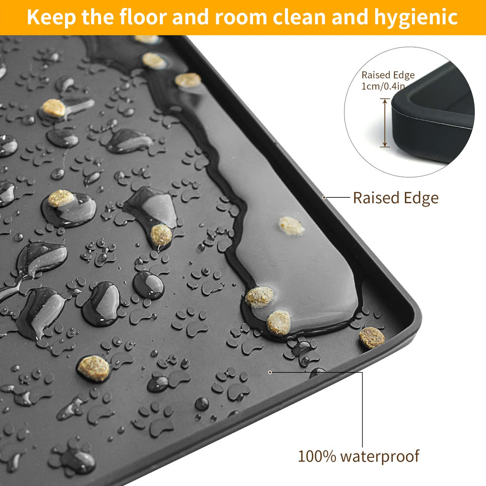 Ptlom placemat with edge design reduces mess while drinking.