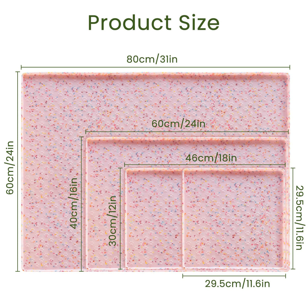 Ptlom silicone pet feeder mat is food-safe and easy to wipe clean.