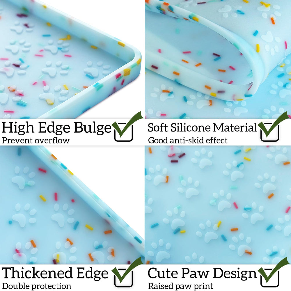 Ptlom silicone-pet-mat safe-material for healthy, tidy mealtime.