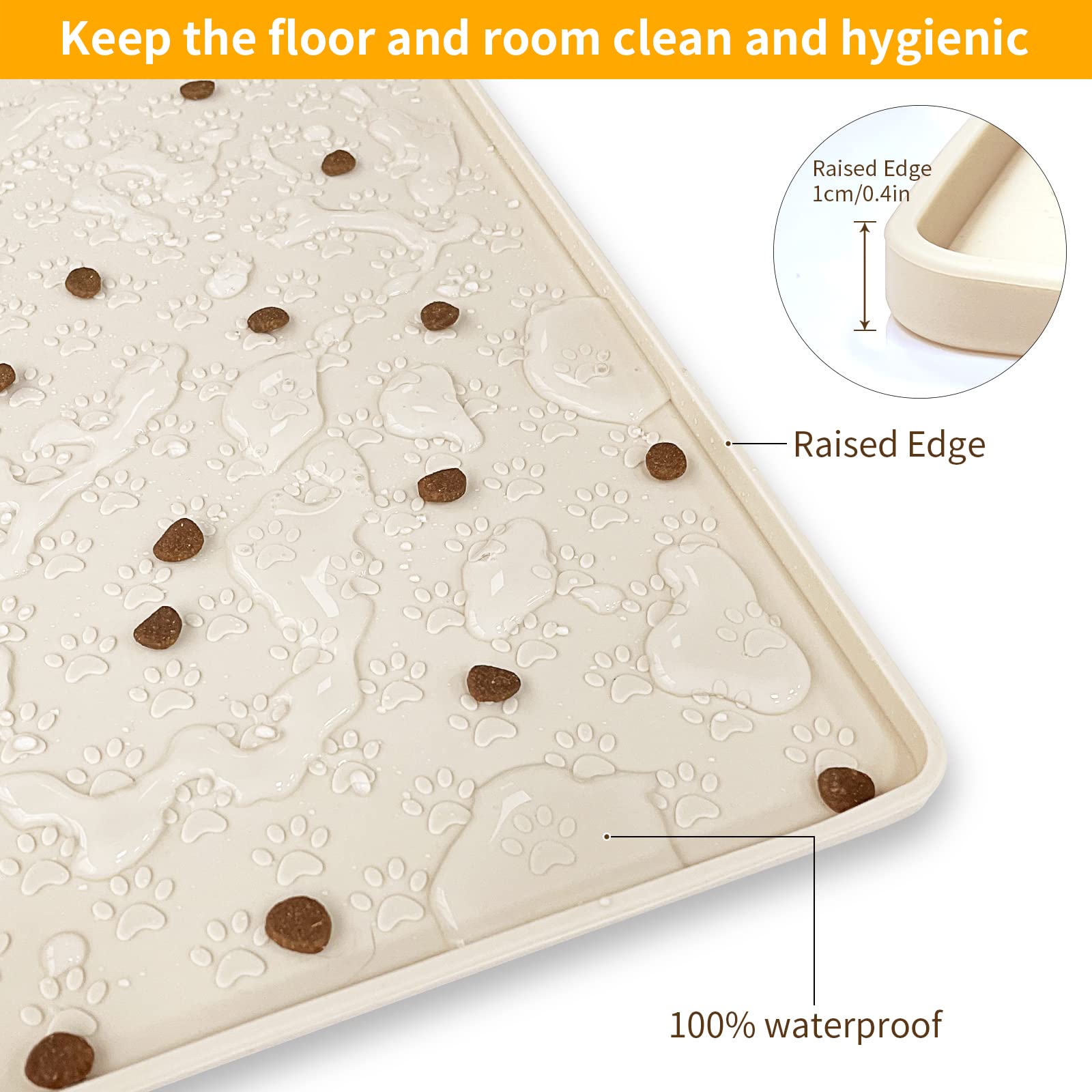 Ptlom placemat beige available in small, medium, and large sizes.