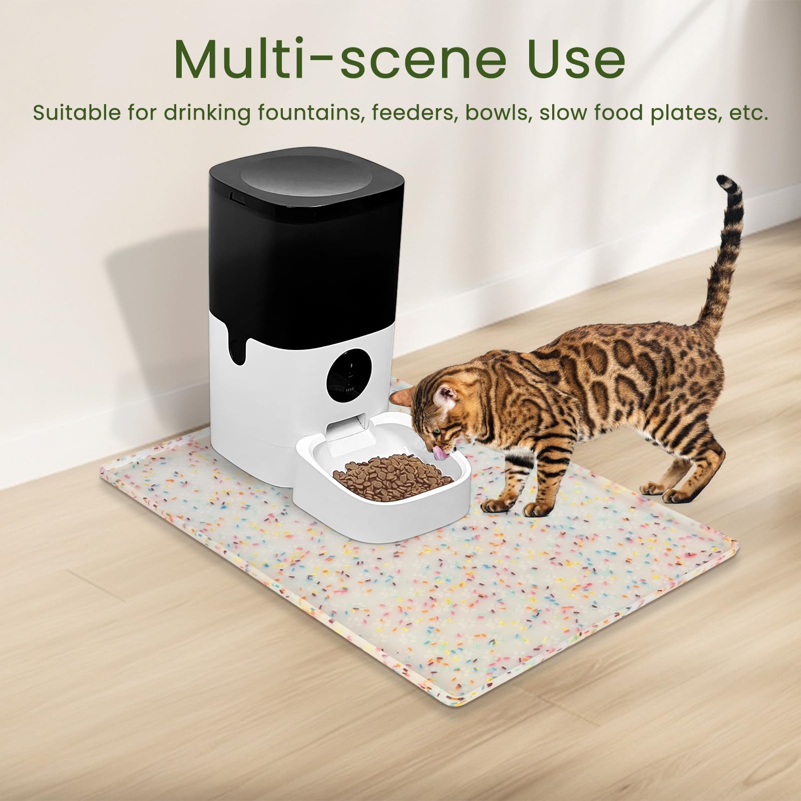 Ptlom versatile pet mat suitable for cat fountains and stations