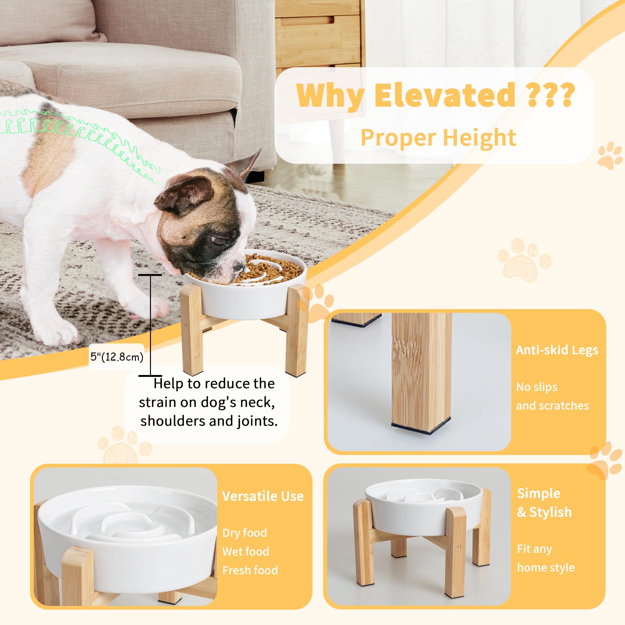 PTOBER non-slip legs keep the bowl steady during use