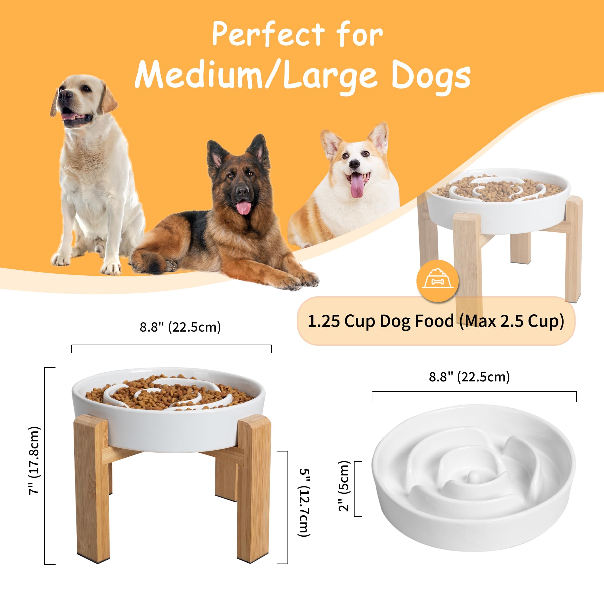 PTOBER bamboo stand detail highlights sturdy height and stable support during meals